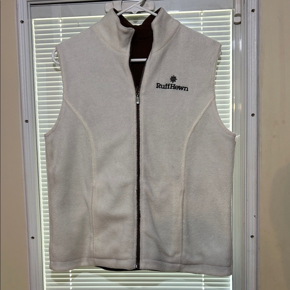 EUC Ruff Hewn Off-White Fleece Vest - Picture 1 of 10
